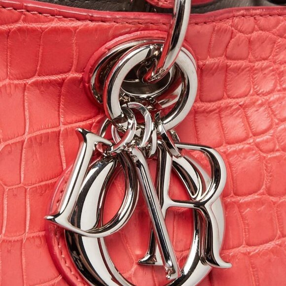 Christian Dior Pink Alligator Large Diorissimo Tote Bag - Picture 7 of 12